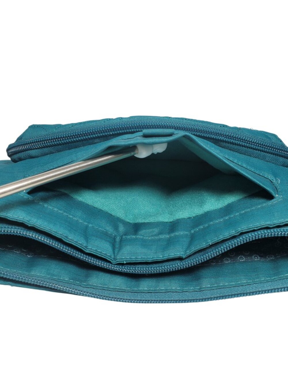 Lug Samba Convertible Crossbody Bag Handbag Purse Brush Teal Green Quilted RFID - Picture 4 of 8